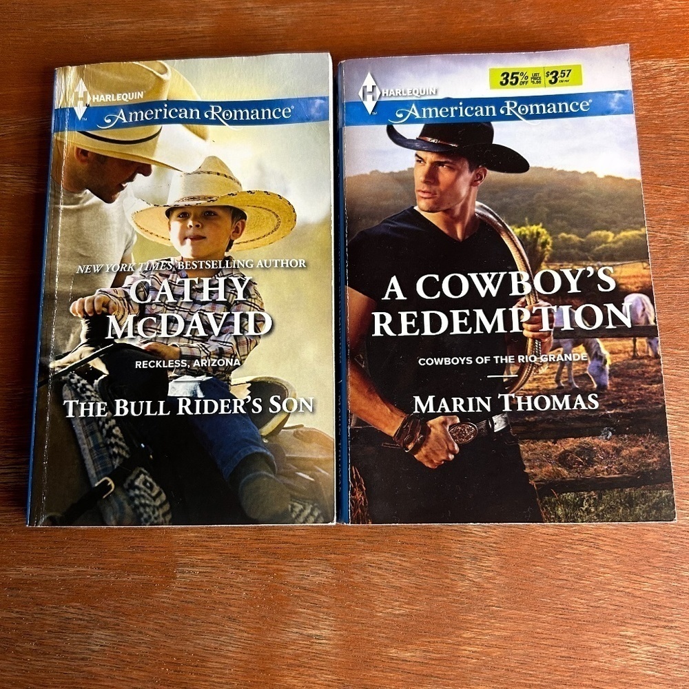 𝅺HARLEQUIN American Romance Bundle Of Two Paperback Books Spicy Cowboy Country